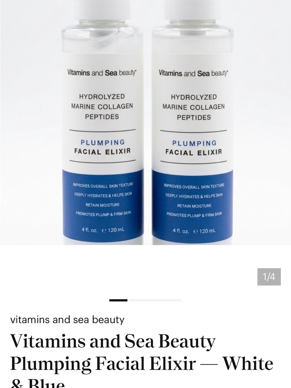 Plumping Facial Elixir — White & Blue